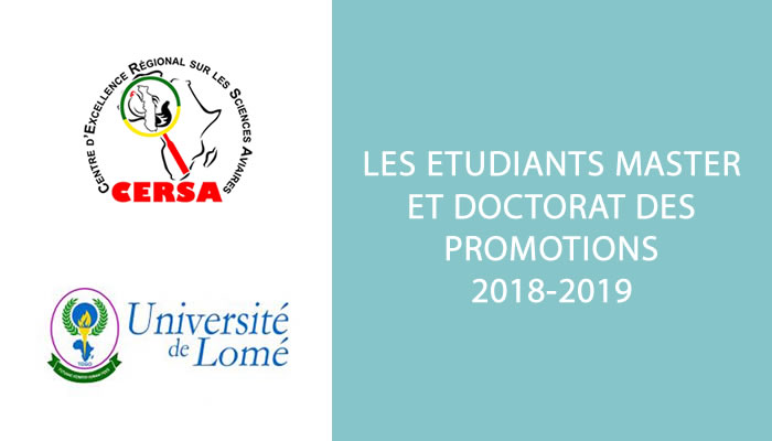 CERSA : les étudiants Master et Doctorat des promotions 2018-2019 sont sélectionnés