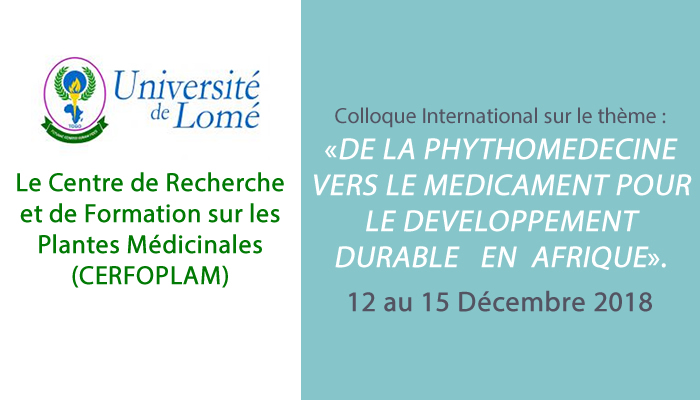 Colloque International sur le thème : « DE LA PHYTHOMEDECINE VERS LE MEDICAMENT POUR LE DEVELOPPEMENT DURABLE   EN  AFRIQUE »