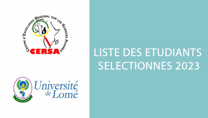 LISTE DES ETUDIANTS SELECTIONNES 2023