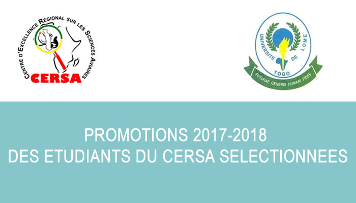 Les étudiants des promotions 2017-2018 du CERSA sont sélectionnés